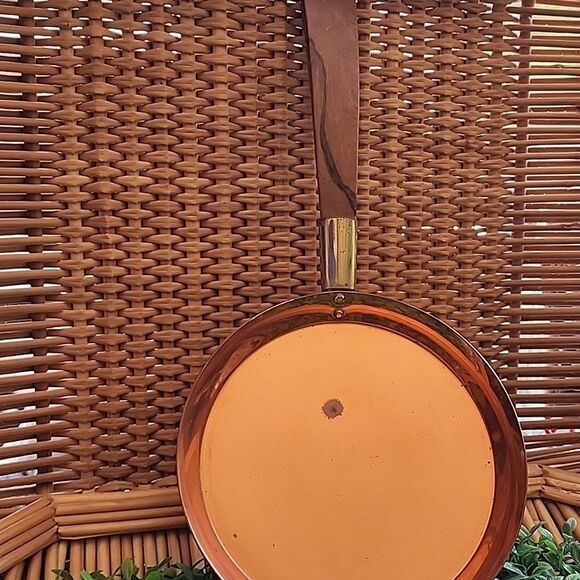Vintage Mid Century Modern Copper Pan Rosewood Handle - Picture 12 of 12